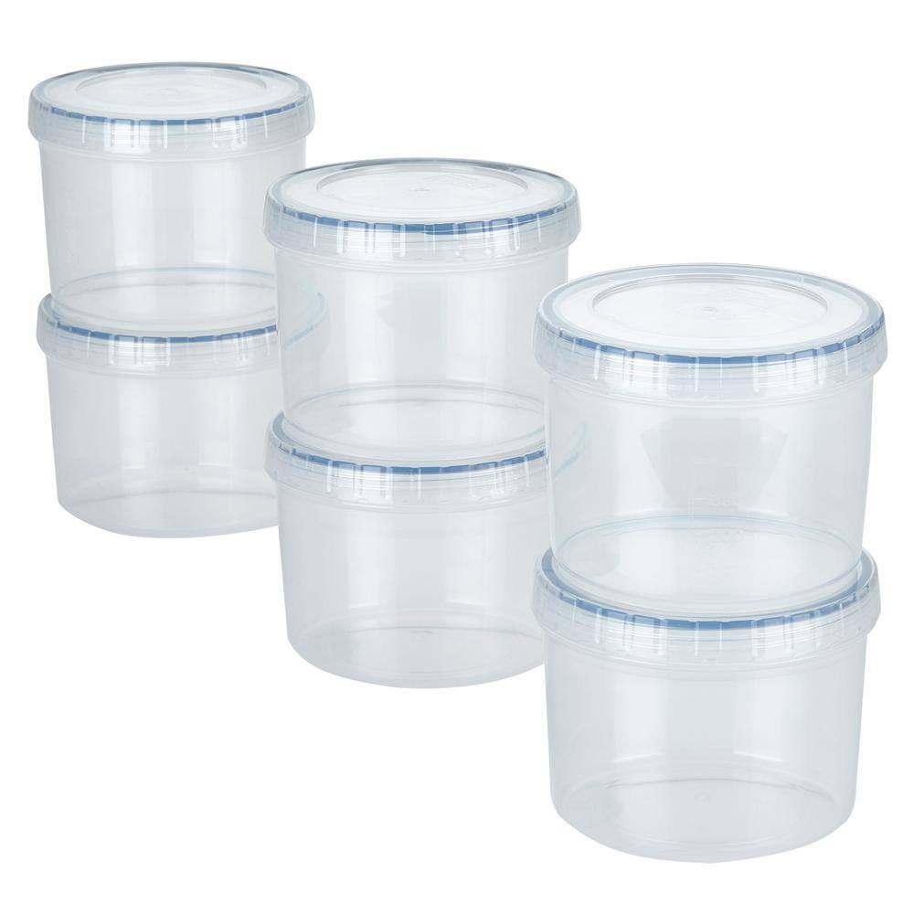 None Twist 6-Piece 22 oz. Food Storage Container Set