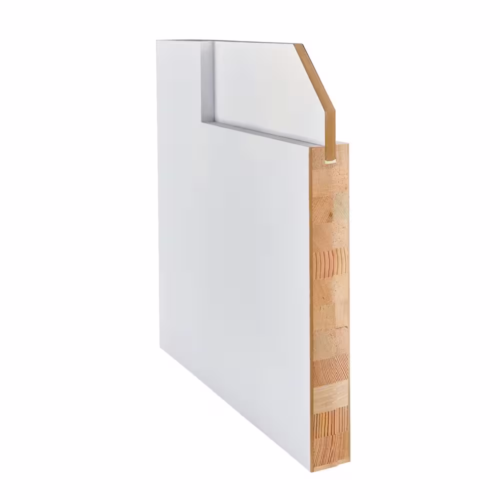 CODEL DOORS 30 in.  x 80 in.  3 Panel Left Hand Solid Wood Primed White MDF Single Prehung Interior Door with Matte Black Hinges