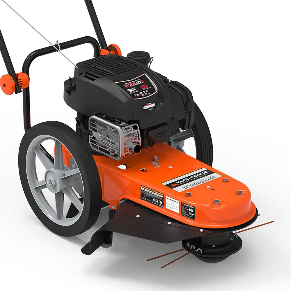 YARD FORCE 22 in. 163cc Briggs and Stratton Gas Walk Behind String Trimmer Mower