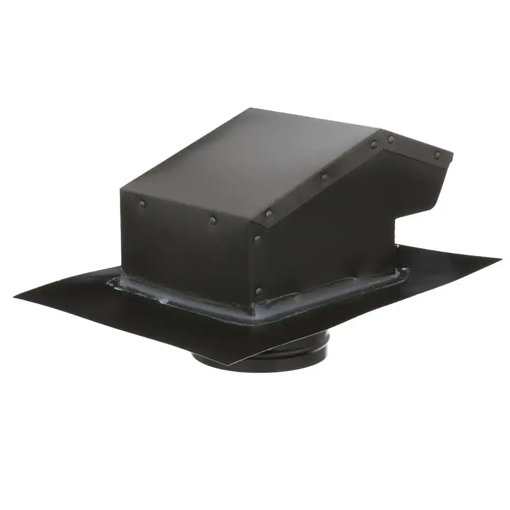 Master Flow 6 in. Goose Neck Vent Roof Cap in Black