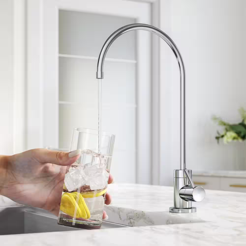 KRAUS Purita 2-Stage Under-Sink Filtration System with Single Handle Drinking Water Filter Faucet in Chrome