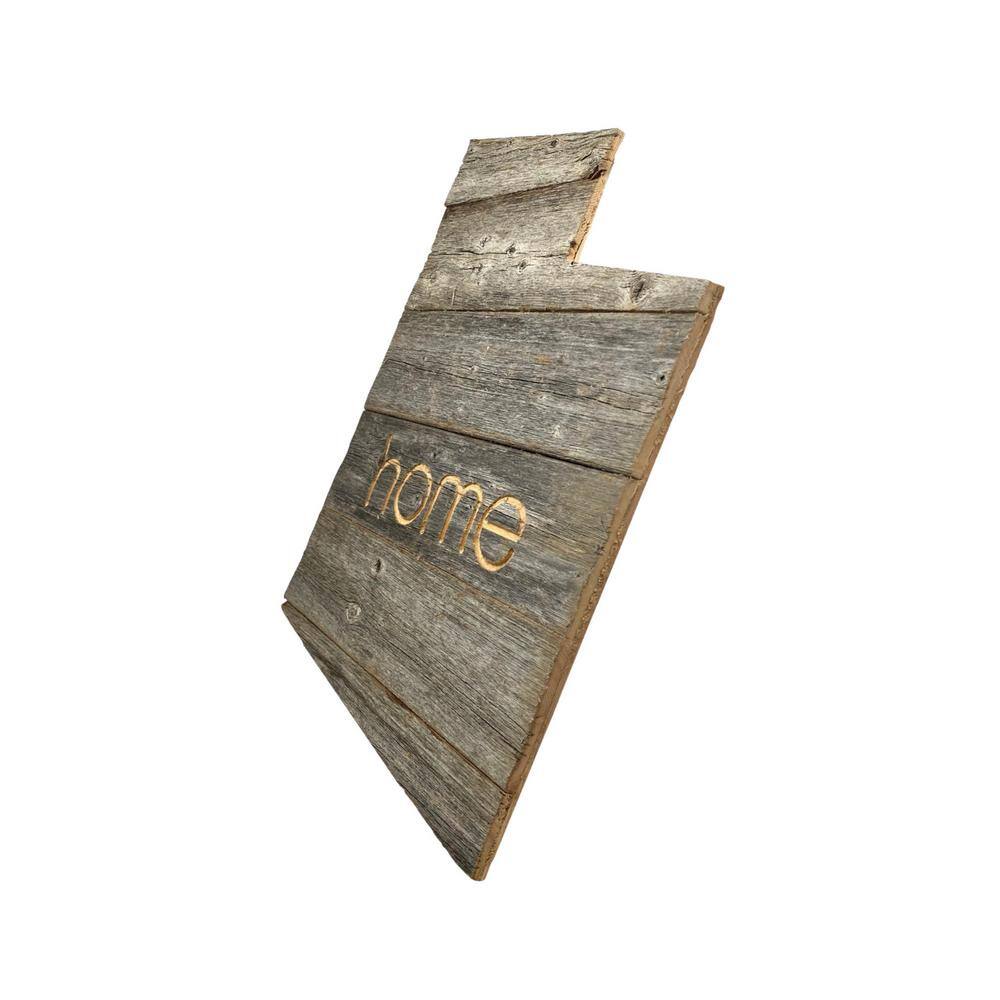 BarnwoodUSA Large Rustic Farmhouse Utah Home State Reclaimed Wood Wall Art
