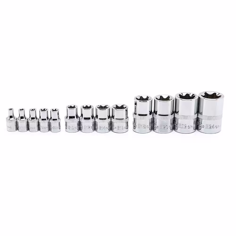 Husky 1/4 in.,3/8 in.,1/2 in. E-Torx Socket Set (13-Pieces)