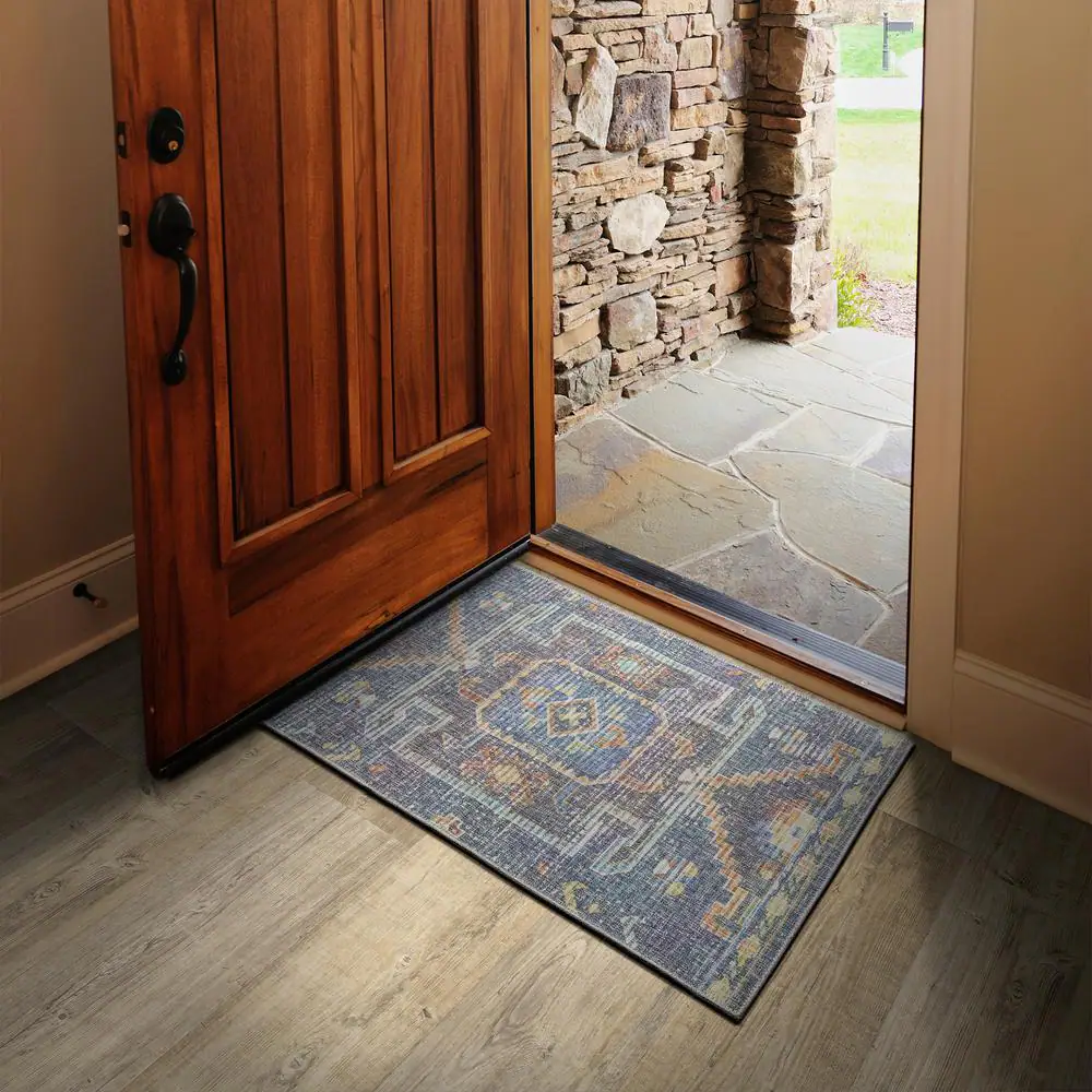 StyleWell Alexa Indigo 24 in. x 36 in. Door Mat