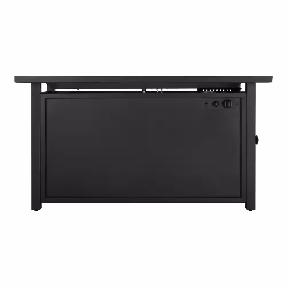 Hampton Bay 30 in. Outdoor Steel Propane Black Gas Fire Pit Table