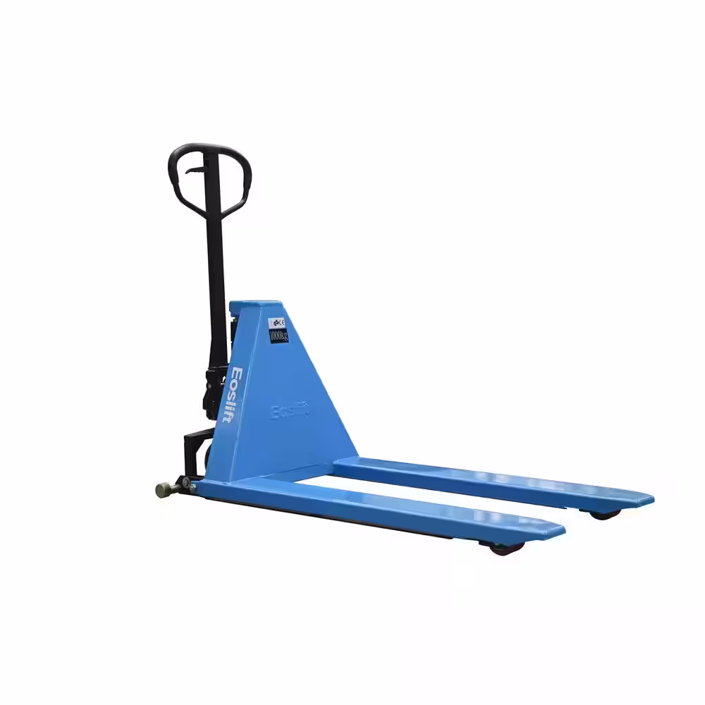 Eoslift Industrial Grade I10 Manual Scissor Lift Jack 2,200 lbs. 27 in. x 46 in. with Polyurethane Wheels