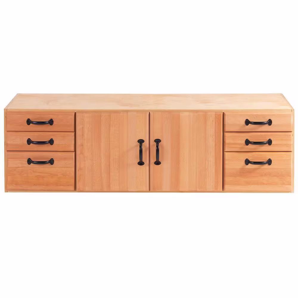 Sjobergs 55 in. x 16 in. Beech Elite Storage Module with 6-Drawers and 2-Doors