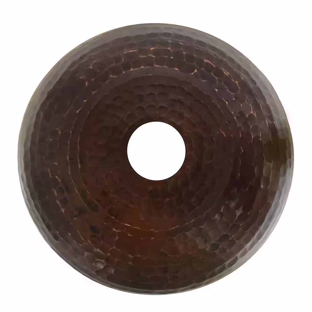 Premier Copper Products 1-Light Oil Rubbed Bronze Hammered Copper Globe Pendant Shade