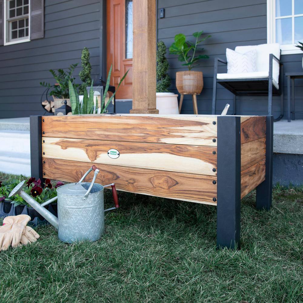 Backyard Discovery 4 ft. x 2 ft. 4 in. Outdoor Teak Planter