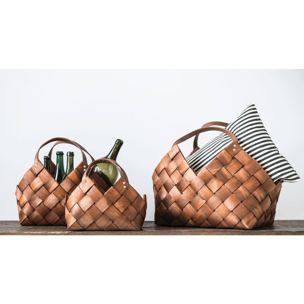 Storied Home Seagrass Decorative Baskets (Set of 3)