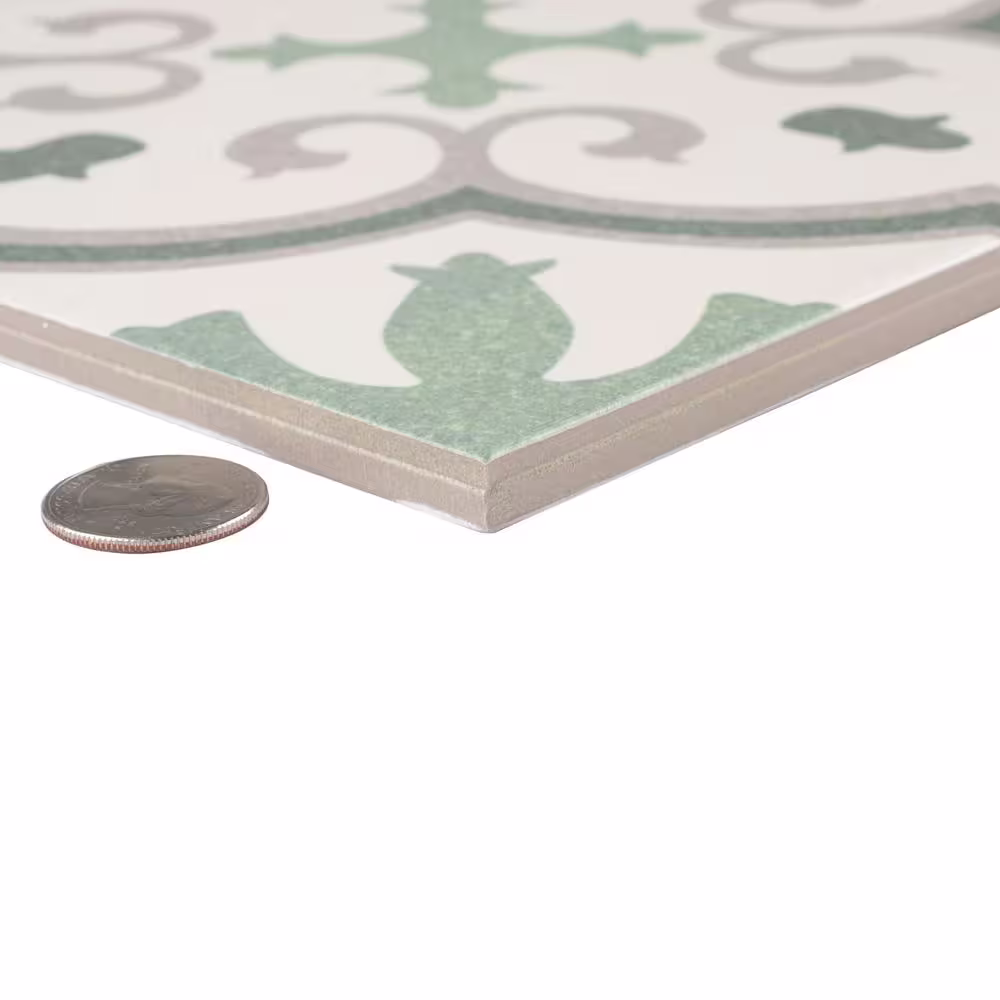 Merola Tile Monteca Green 9-3/4 in. x 9-3/4 in. Porcelain Floor and Wall Tile (10.88 sq. ft./Case)