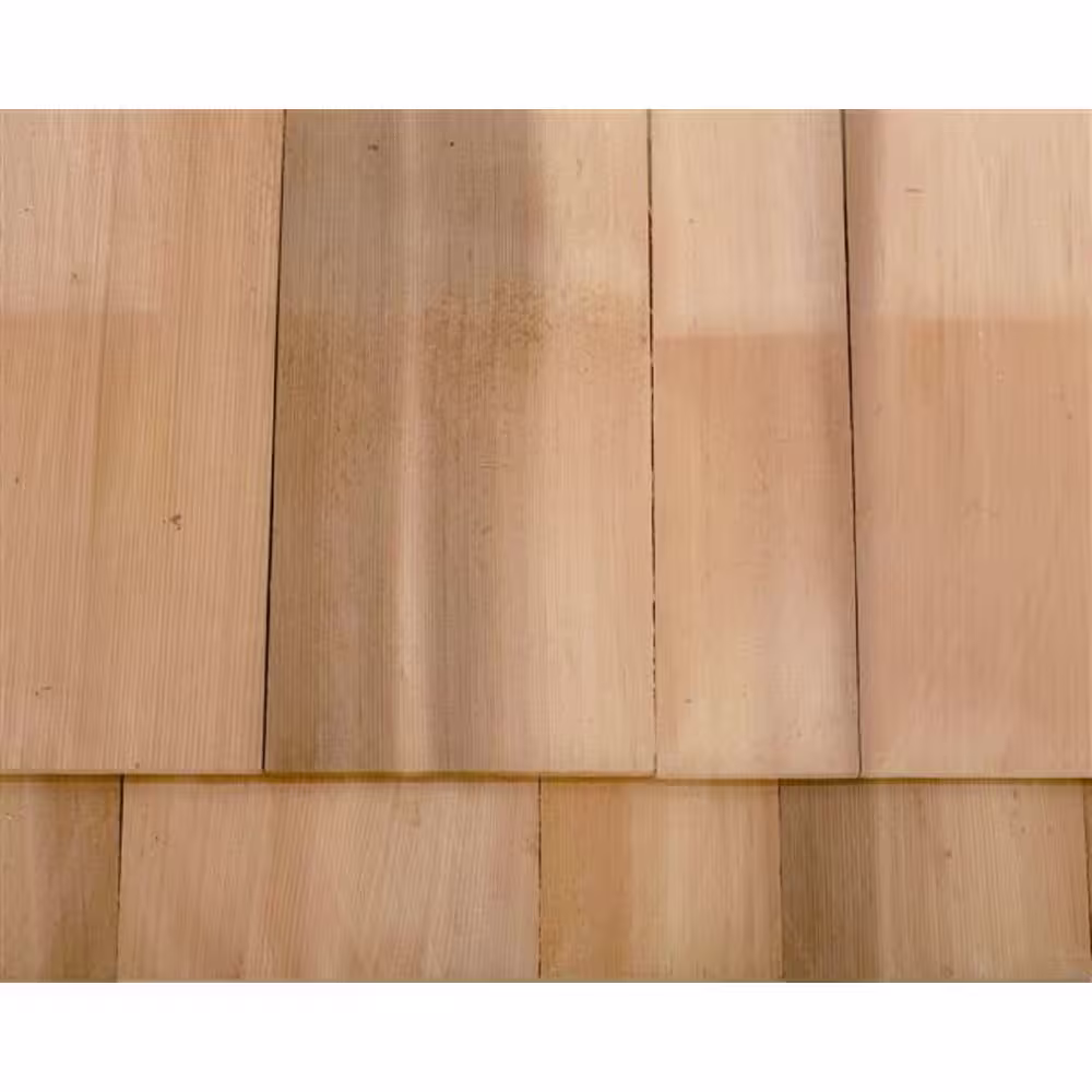 None 5 in. x 16 in. Eastern White Cedar Kiln Dried Wall Grade Architectural Siding Wood Shingles