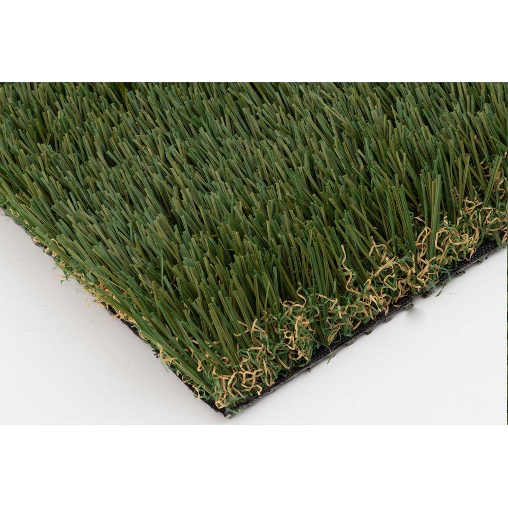 None 80 oz. Evolution 15 ft. Wide x Cut to Length Dark Field Olive Artificial Grass