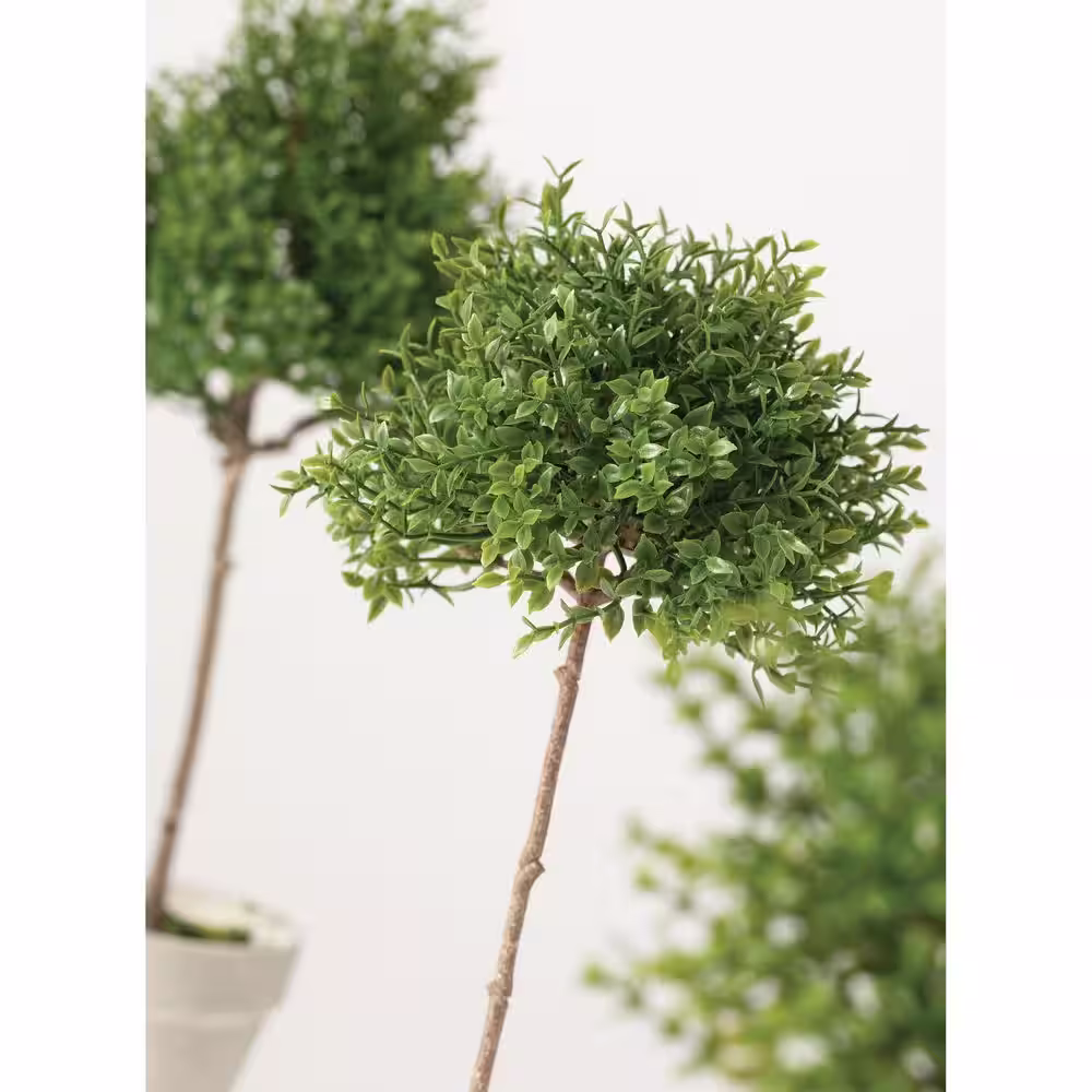 SULLIVANS 14.5 in., 13 in. and 12 in. Artificial Tea Leaf Topiary - (Set Of 3)