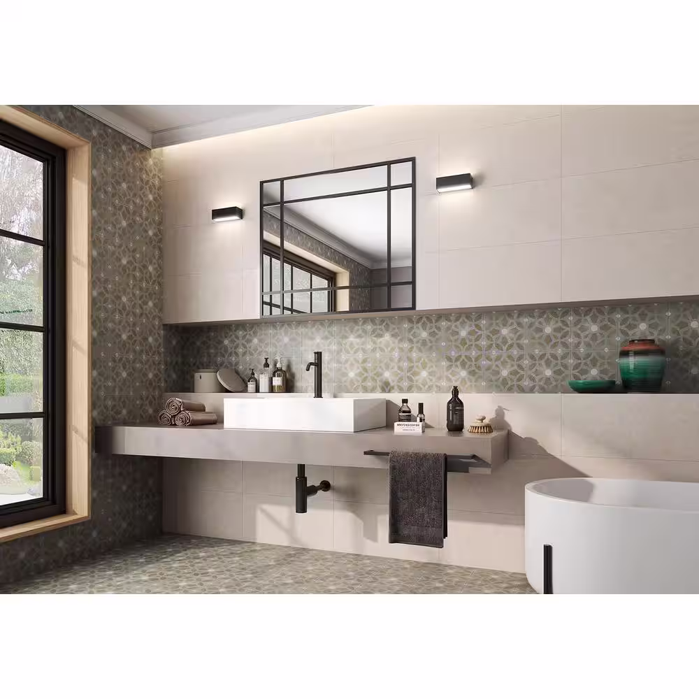 Ivy Hill Tile Anabella Louvre 9 in. x 9 in. x 11mm Matte Porcelain Floor and Wall Tile (10.76 sq. ft. / box)