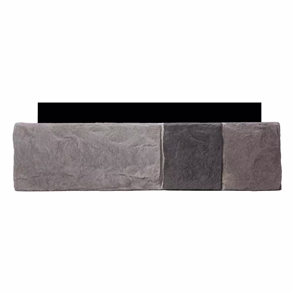 ADORN Shadowledge Slate 23.5 in. x 6 in. Stone Veneer Siding (Flats)
