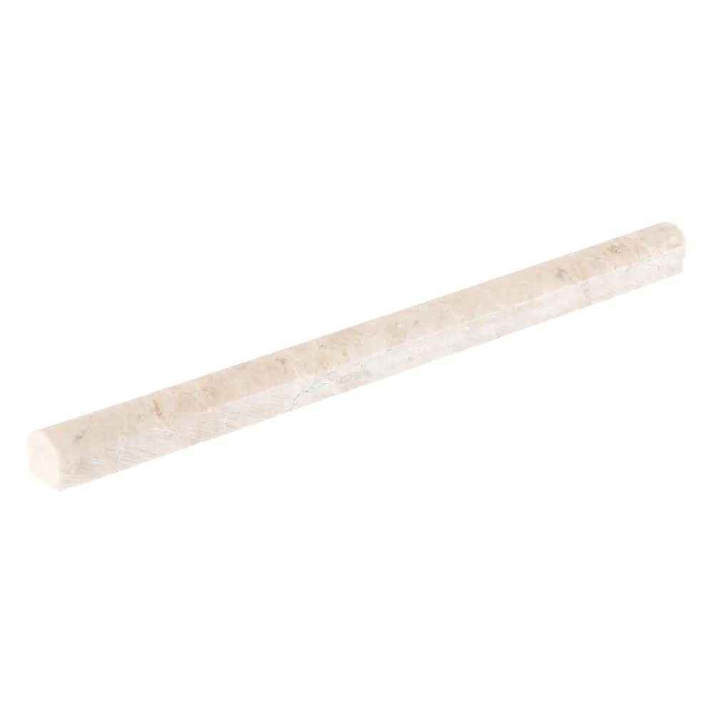 Jeffrey Court Cappuccino .75 in. x 12 in. Honed Marble Wall Pencil Tile (1 Linear Foot)