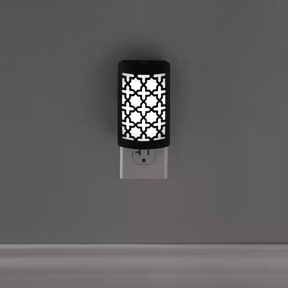 None Touch to Dim Dimmable Soft White Plug-In LED Black Night Light