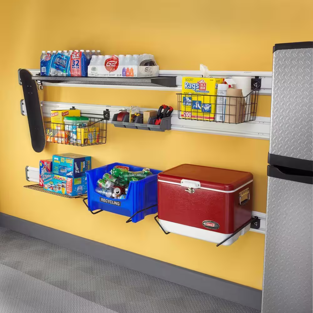 Gladiator Premier Series 12 in. x 48 in. Steel Garage Wall Shelving in Hammered Granite