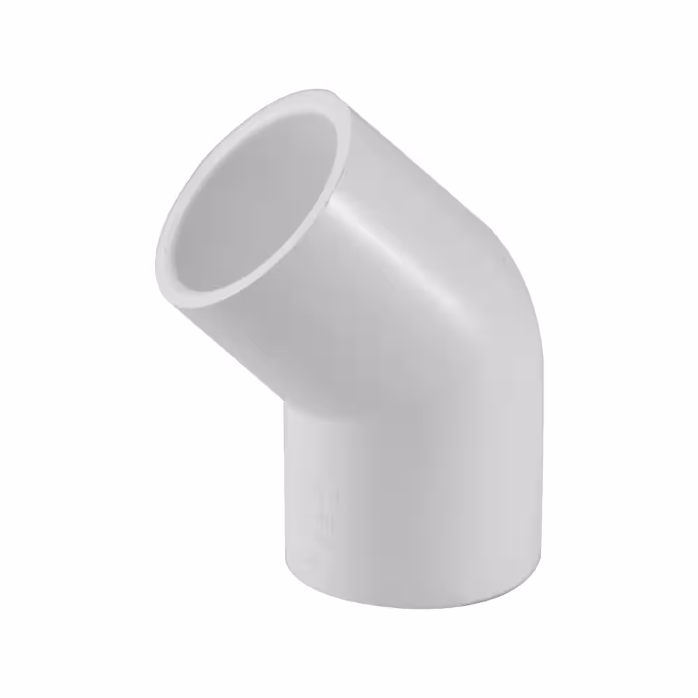 VPC 1 in. PVC Schedule 40 Hub x Hub 45-Degree Elbow Fitting