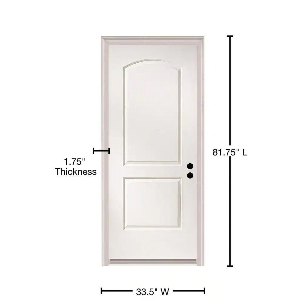 MMI Door 32 in. x 80 in. Caiman Left-Hand Primed Composite 20 Min. Fire-Rated House-to-Garage Single Prehung Interior Door