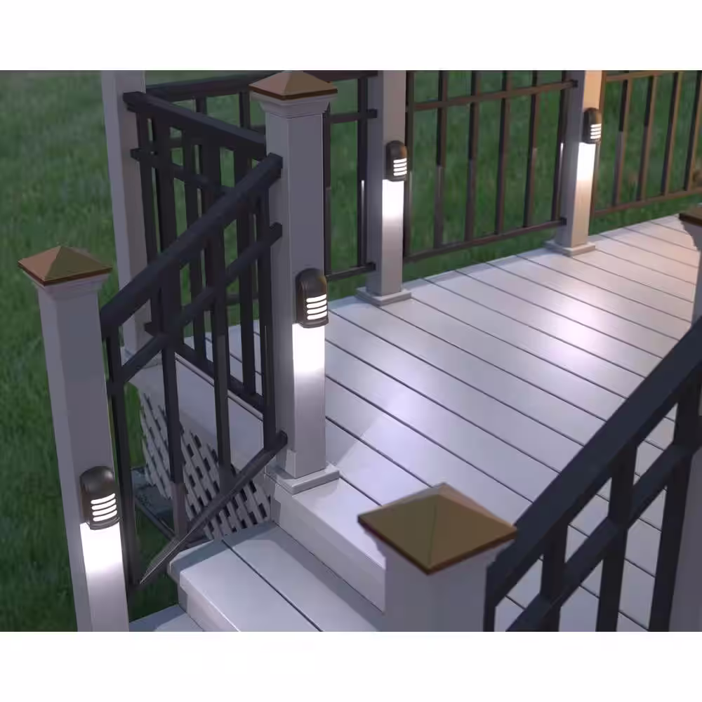 Xodus Innovations Battery Operated Bronze Motion Sensing LED Deck Marker Light for 4x4 Posts