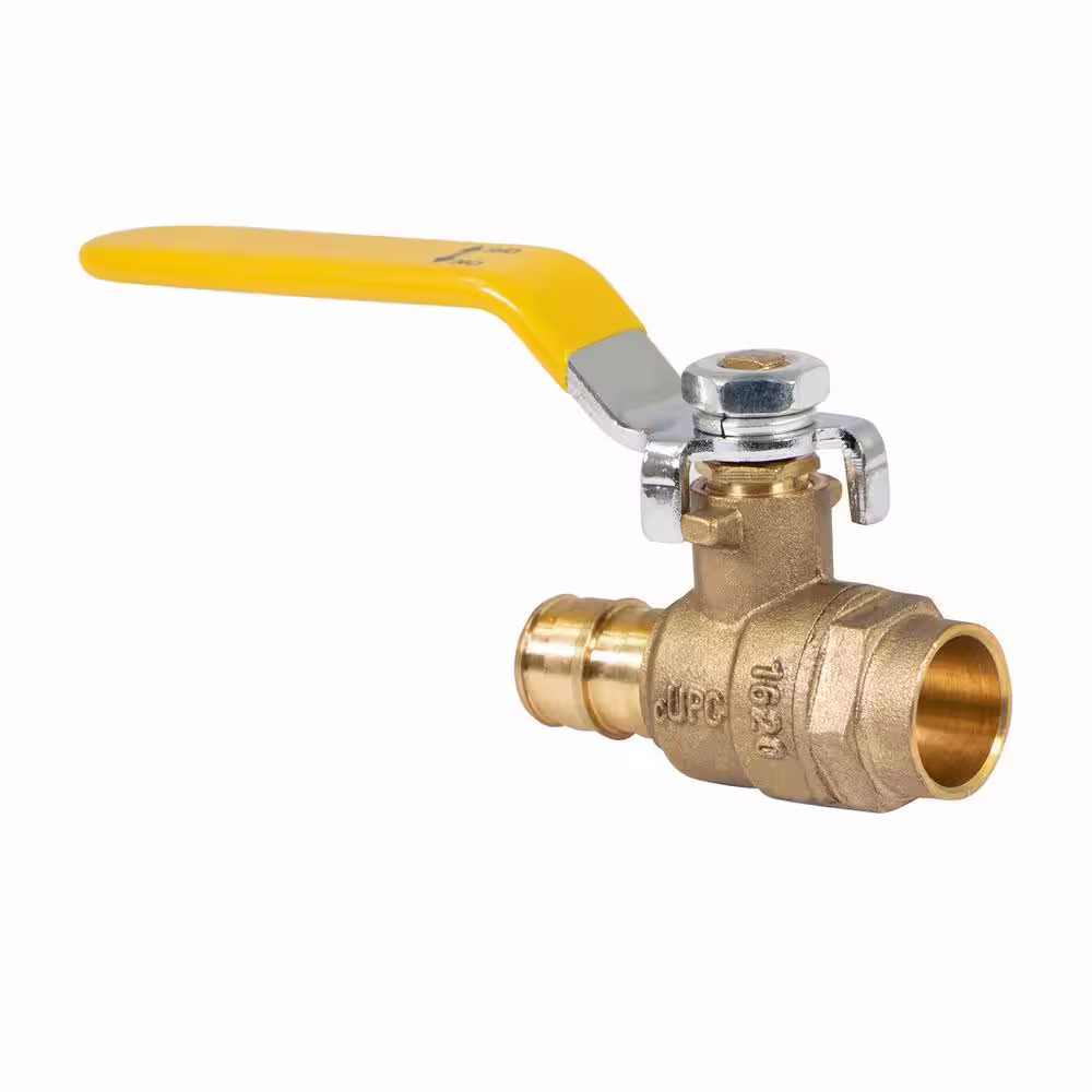 The Plumber's Choice 1/2 in. SWT x 1/2 in. Heavy Duty Brass Full Port PEX Ball Valve with PEX Connections (10 Pack)