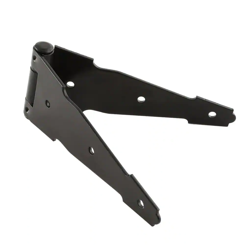 Everbilt 6 in. Black Heavy Duty Decorative Strap Hinge