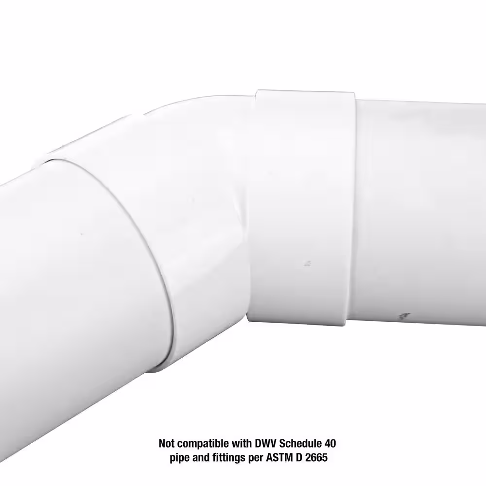 NDS PVC S&D 45Â° Elbow, 4 in. Hub X Hub