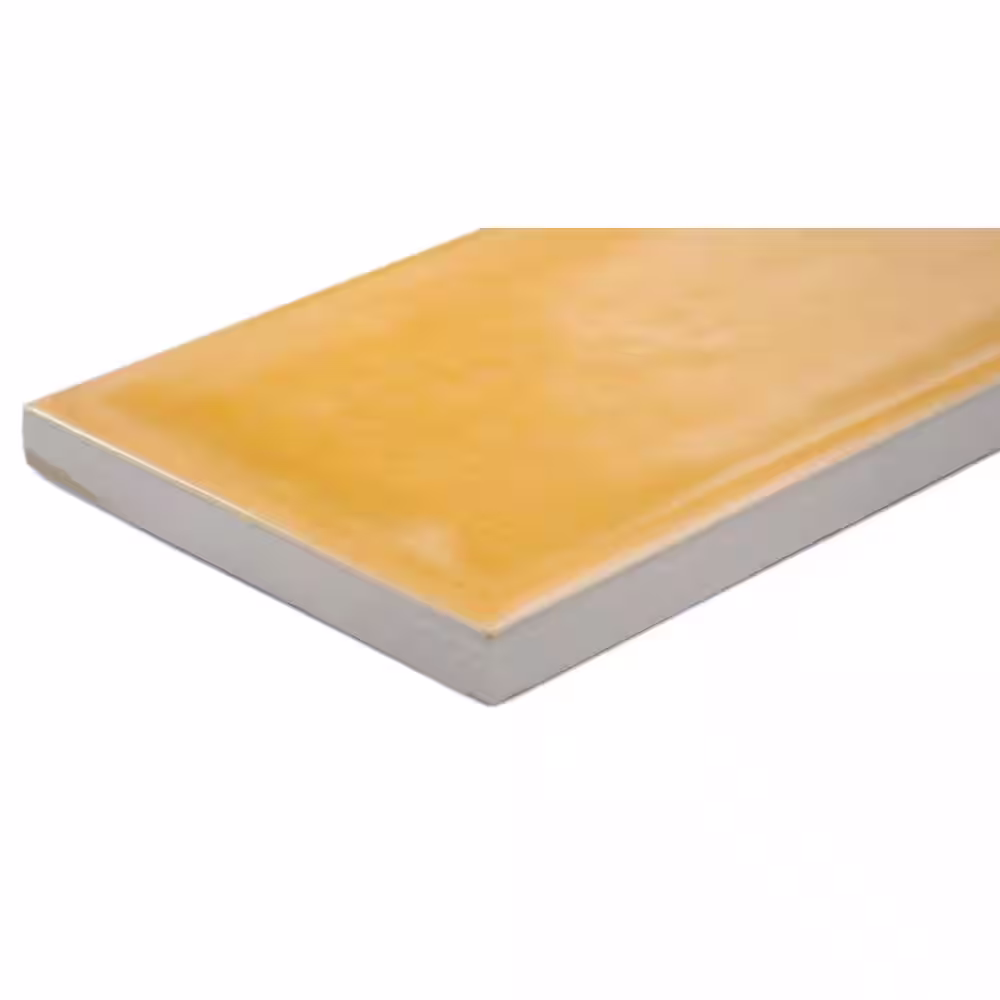 EMSER TILE Raku Mustard 2.95 in. x 11.81 in. Glazed Matte Ceramic Wall Tile (6.05 sq. ft./25 pieces)