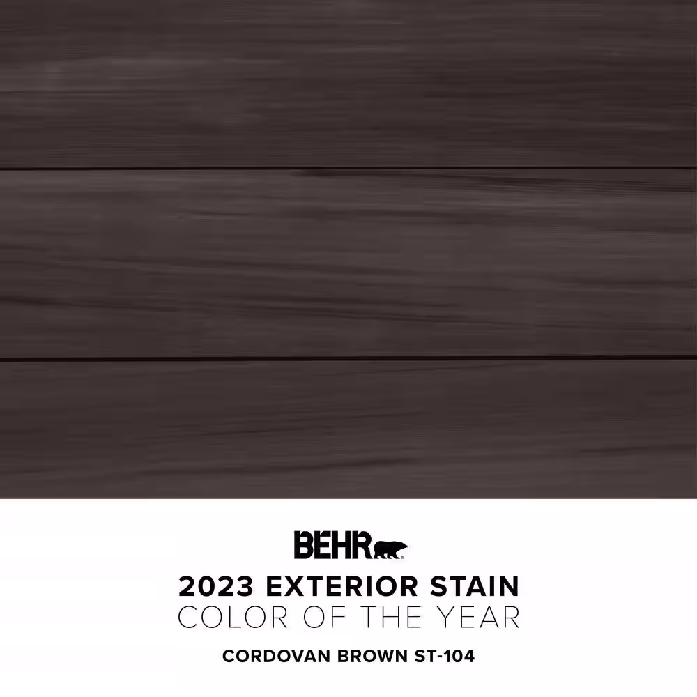 BEHR PREMIUM 1 gal. #ST-104 Cordovan Brown Semi-Transparent Waterproofing Exterior Wood Stain and Sealer
