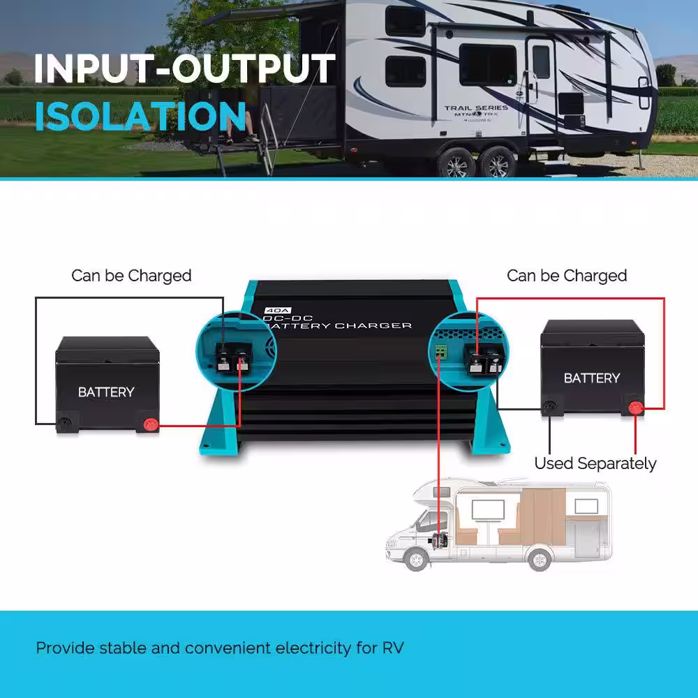 Renogy 480-Watt 12-Volt 40 Amp DC to DC On-Board Solar Battery Charger