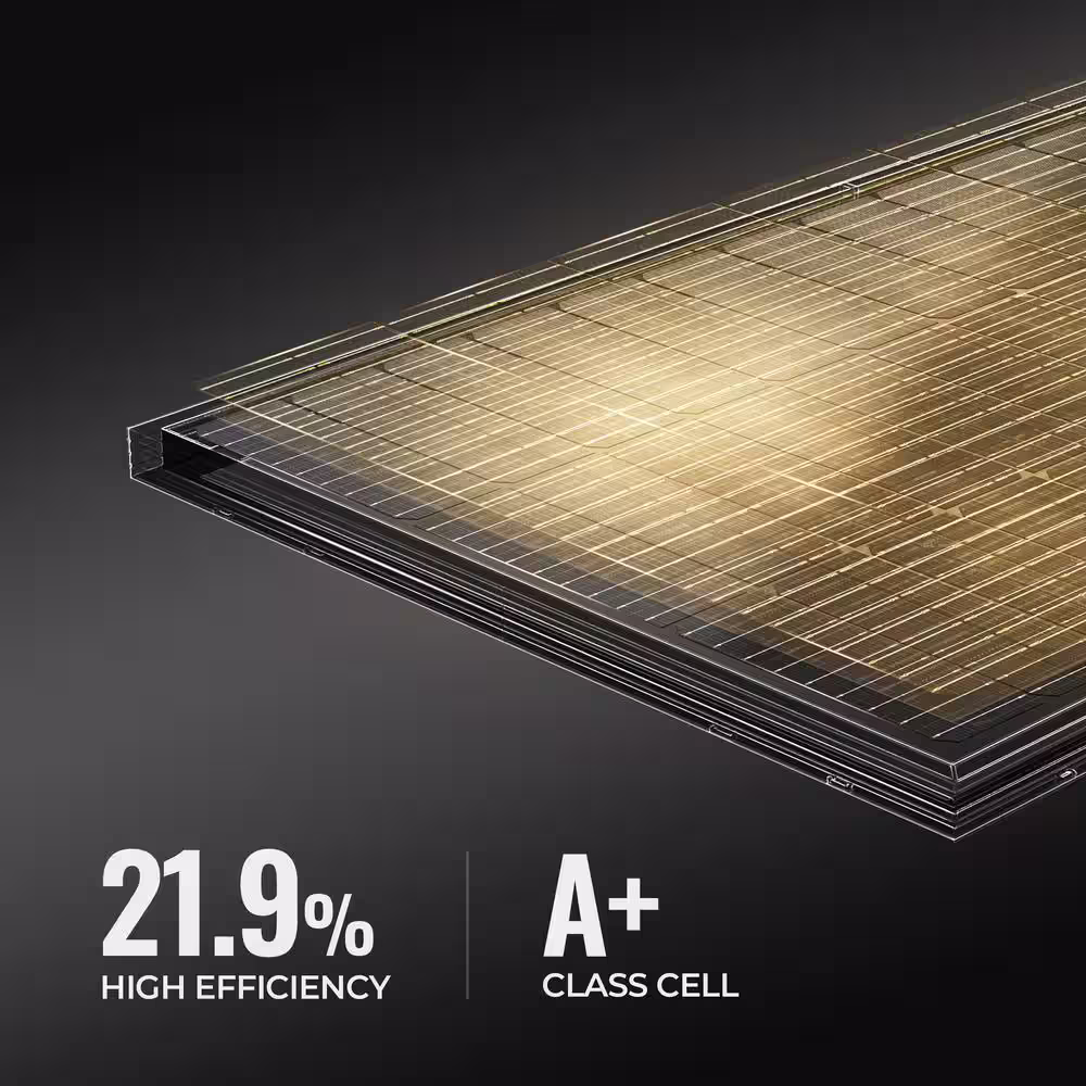 BougeRV 9BB 100-Watt Mono Solar Panel 21.9% High-Efficiency Half-Cut Cells Monocrystalline