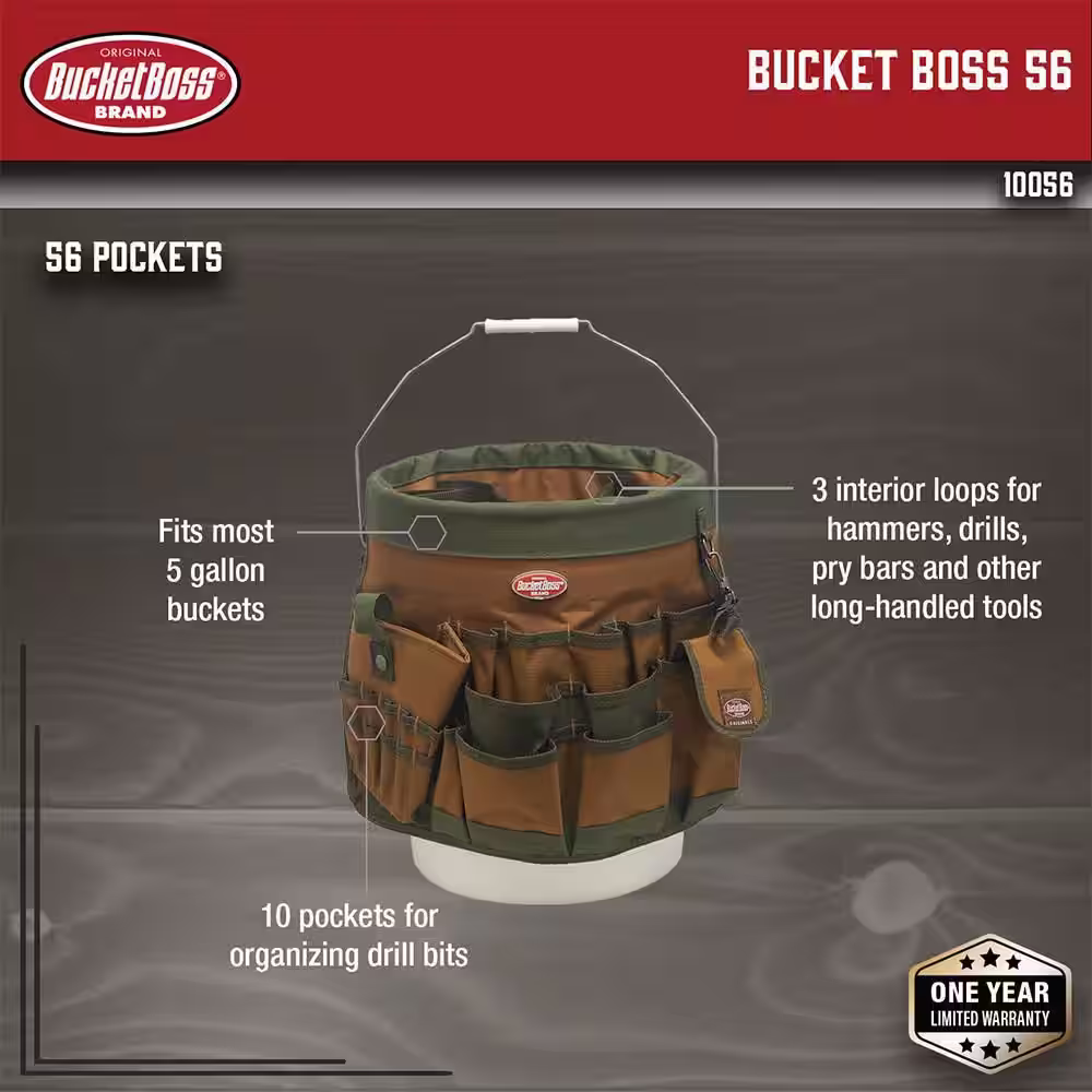 BUCKET BOSS Bucketeer 5 Gal. Bucket Tool Storage Organizer