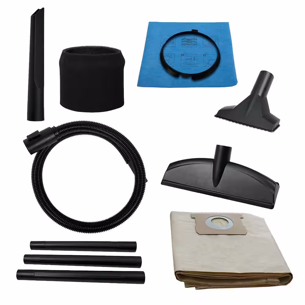 Husky 4 Gal. Poly Wet/Dry Vac with Filter, Hose, and Accessories