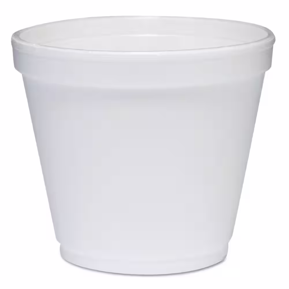 DART 8 oz. White Foam Food Containers, Squat (1000-Pack)