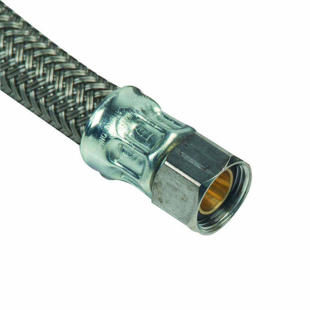 BrassCraft 3/8 in. Compression x 3/8 in. Compression x 60 in. Braided Polymer Dishwasher Supply Line with 3/4 in. Garden Hose Elbow