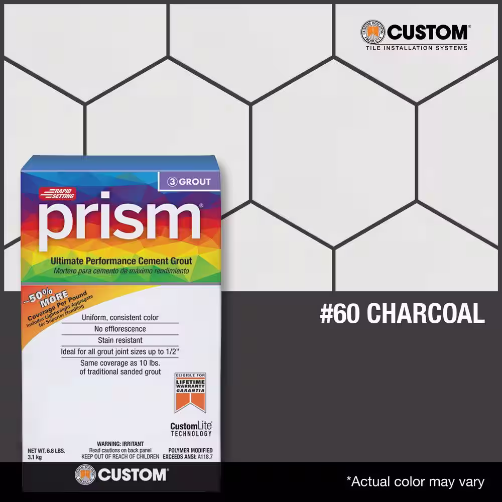 Custom Building Products Prism #60 Charcoal 17 lb. Ultimate Performance Rapid Setting Grout