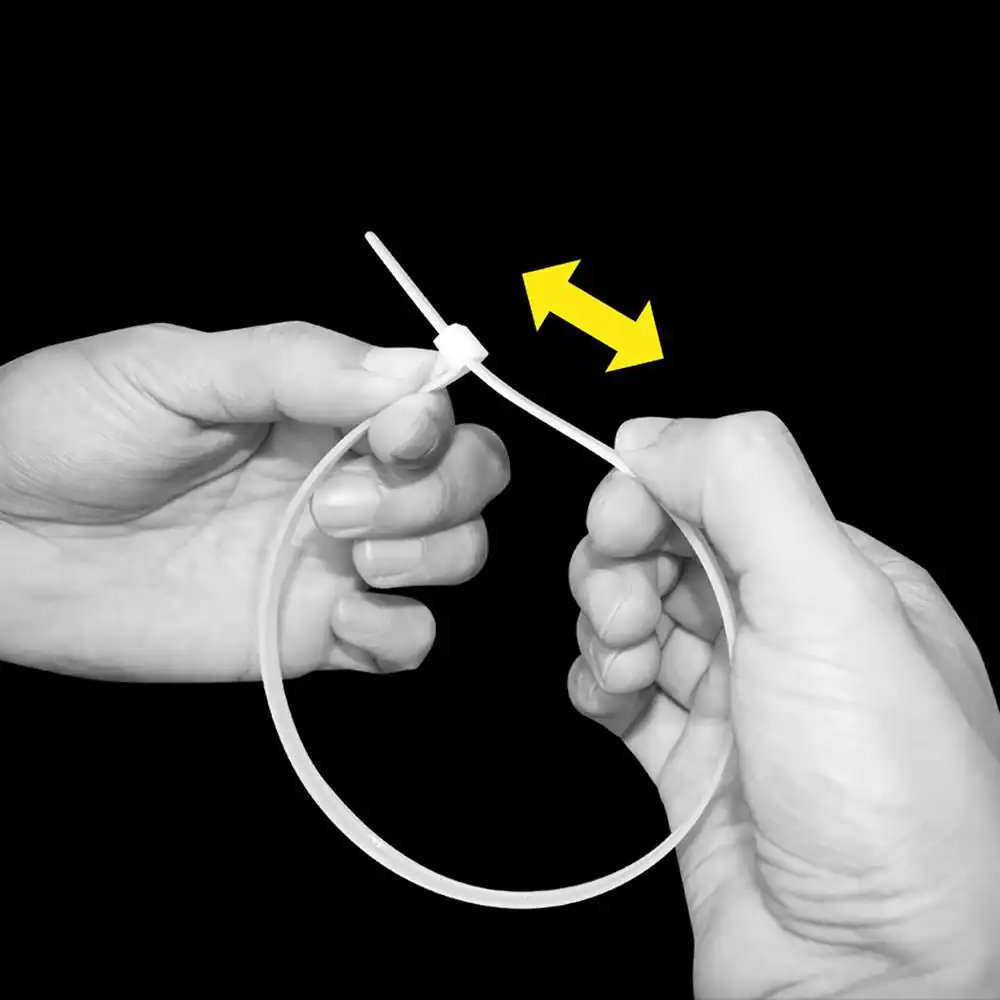 Everbilt 3 in. to 4 in. Adjustable Plastic Cable Tie Clamps (2-Pack)