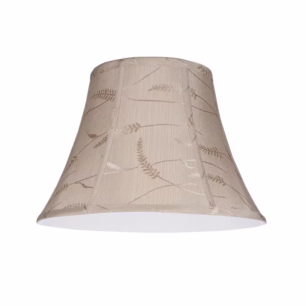 Aspen Creative Corporation 13 in. x 9.5 in. Oatmeal and Wheat Design Bell Lamp Shade