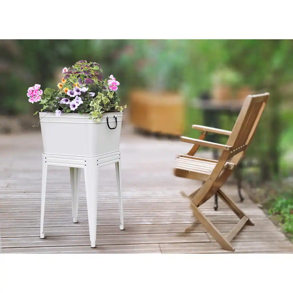 Panacea Milkhouse Metal Beverage Tub and Planter with Stand