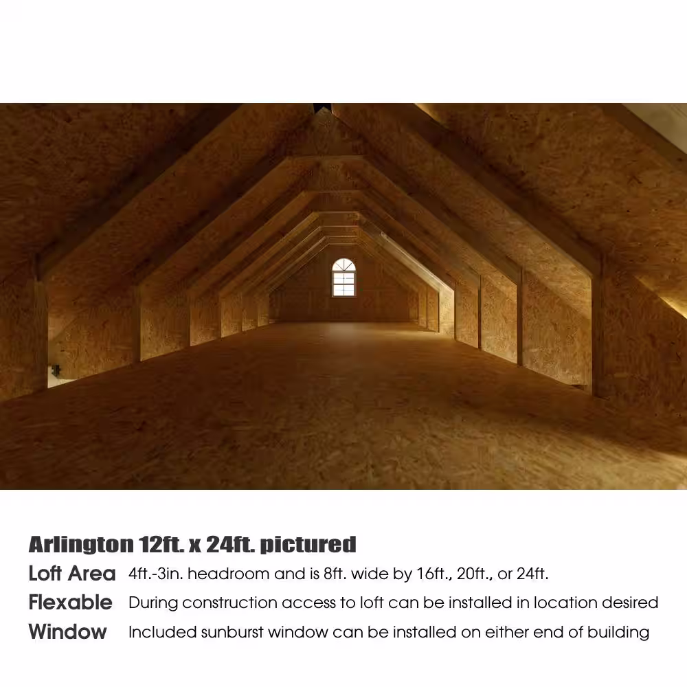 Best Barns Arlington 12 ft. x 24 ft. Wood Storage Shed Kit