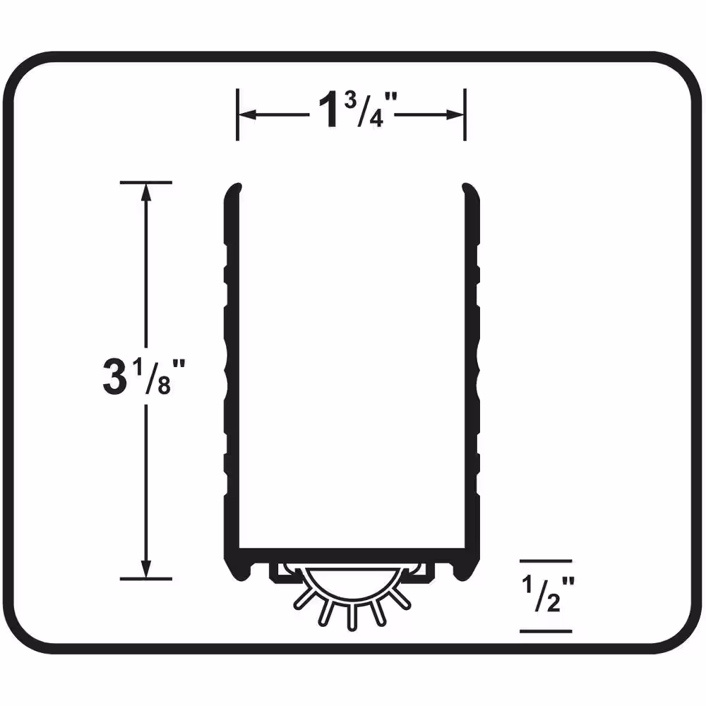 M-D Building Products 1-3/4 in. x 36 in. Mill/Vinyl Weatherstrip Door Bottom