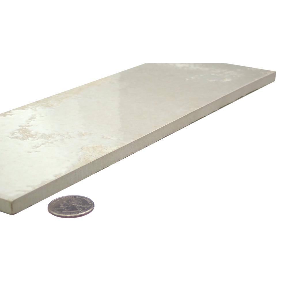 Emser Tile, LLC Inhale Blanco 4 in. x 12 in. Glossy Porcelain Floor and Wall Tile (12.27 Sq. Ft./ Case)