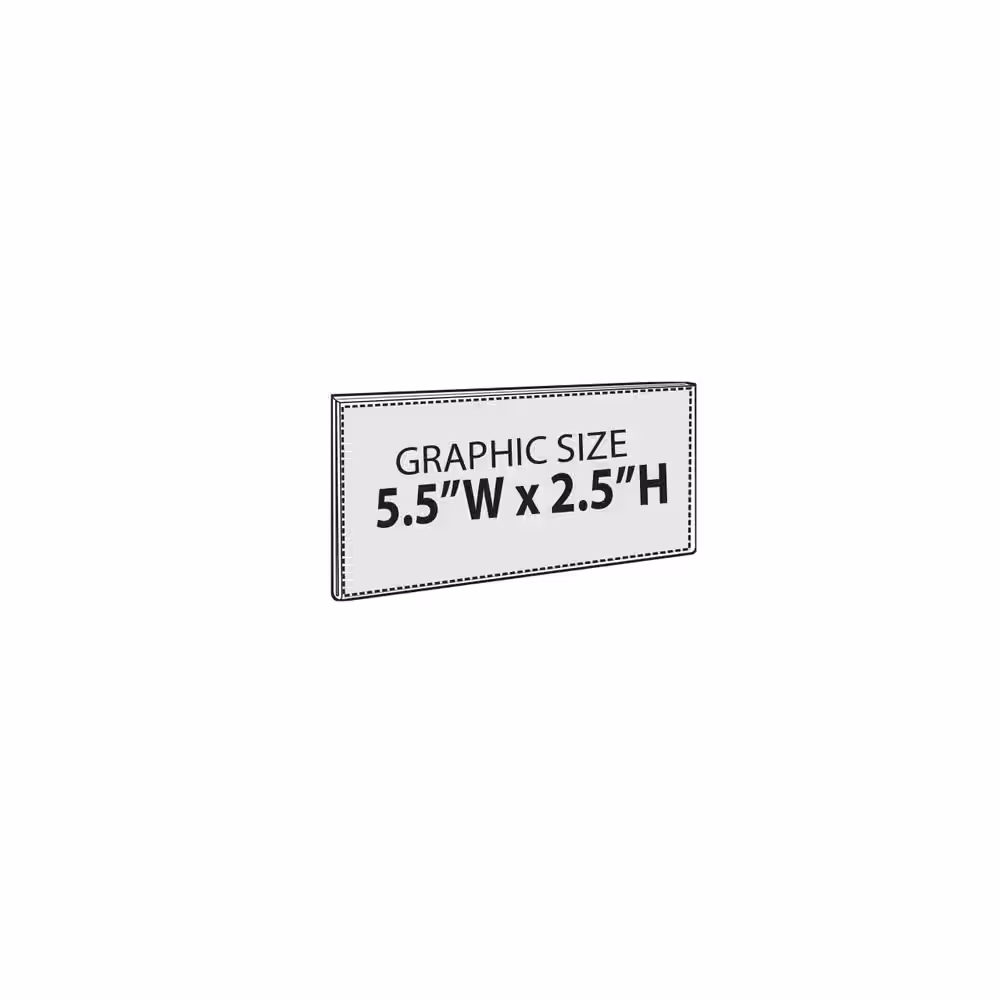Azar Displays 5.5 in. x 2.5 in. Acrylic Clear Wall U Frame with Adhesive Tape (10-Pack)