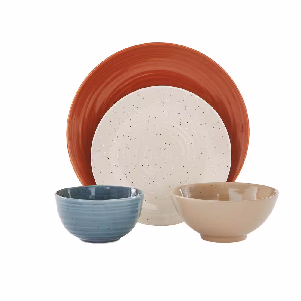 Sango Siterra Painter's Palette 16-Piece Stoneware Dinnerware Set