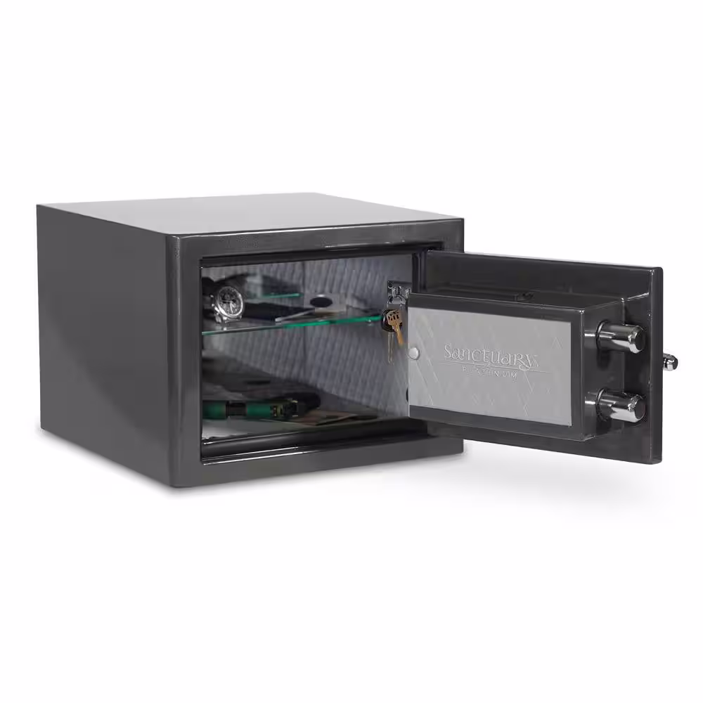 SANCTUARY Platinum 1.07 cu. ft. Fireproof/Waterproof Home and Office Safe w/ Electronic Lock, Dark Gray Metallic Finish
