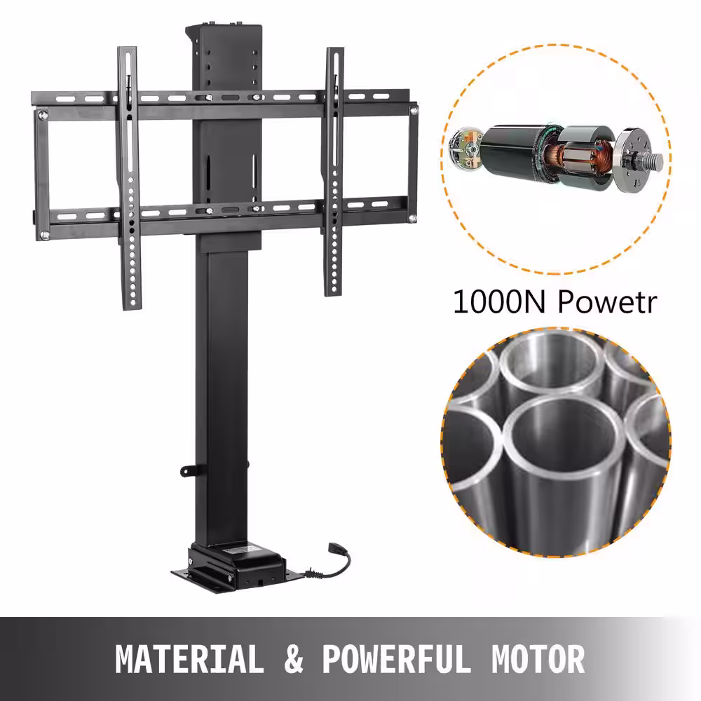 VEVOR Swivel Motorized TV Lift Stroke Length 40 in. Motorized TV Mount Fit for 32-70 in. TV Lift Height Adjust 28.74-68.11 in.
