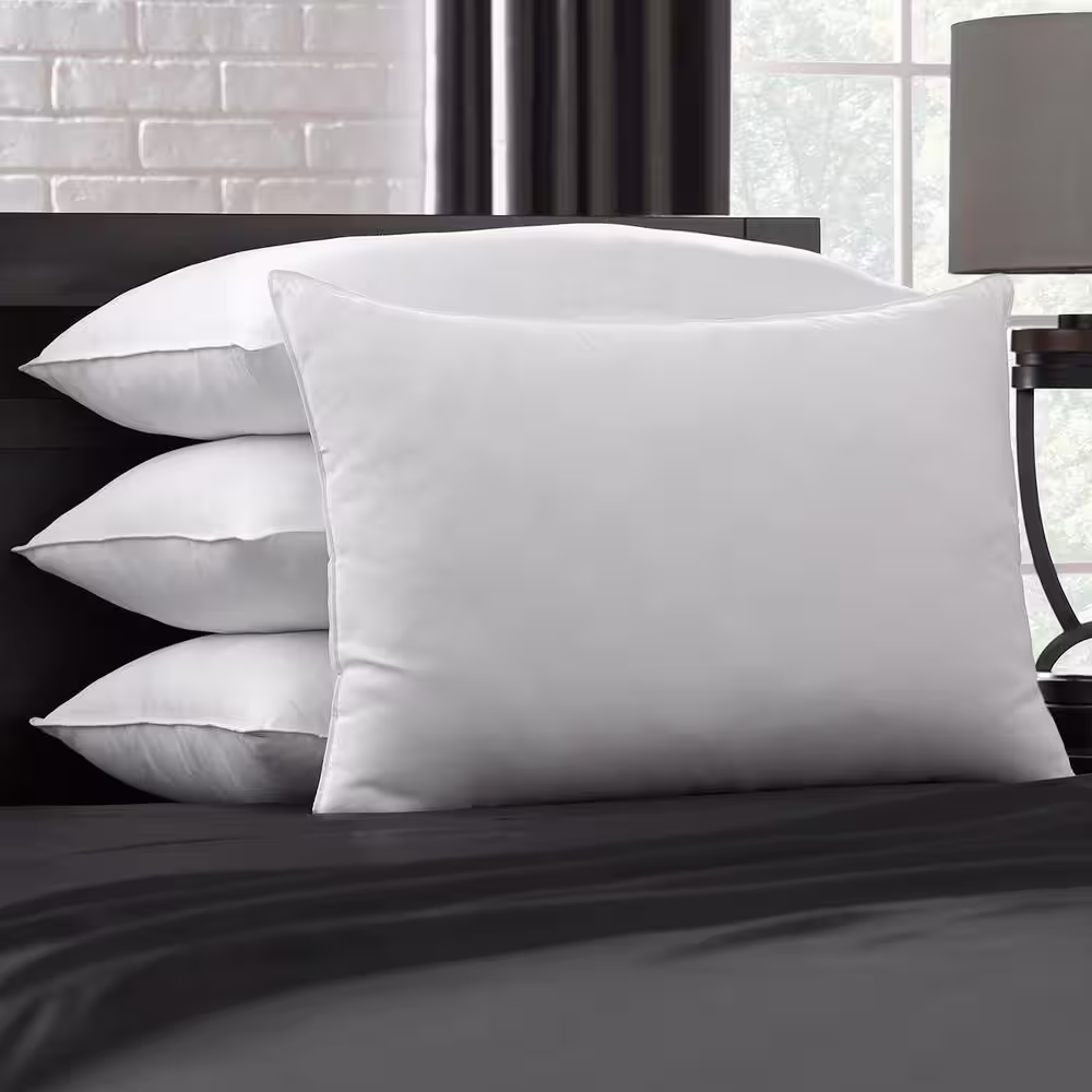 None Signature Plush Firm Allergy-Resistant Down Alternative Side/Back Sleeper Pillow, King Pillow, Set of 4
