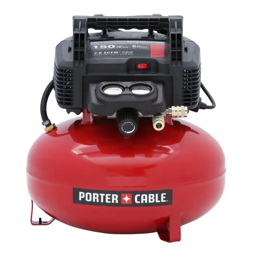 Porter-Cable 6 Gal. 150 PSI Portable Electric Air Compressor Kit